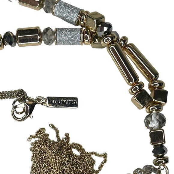 The Limited Gold and Silver Beaded Tassel Necklace - Picture 3 of 7